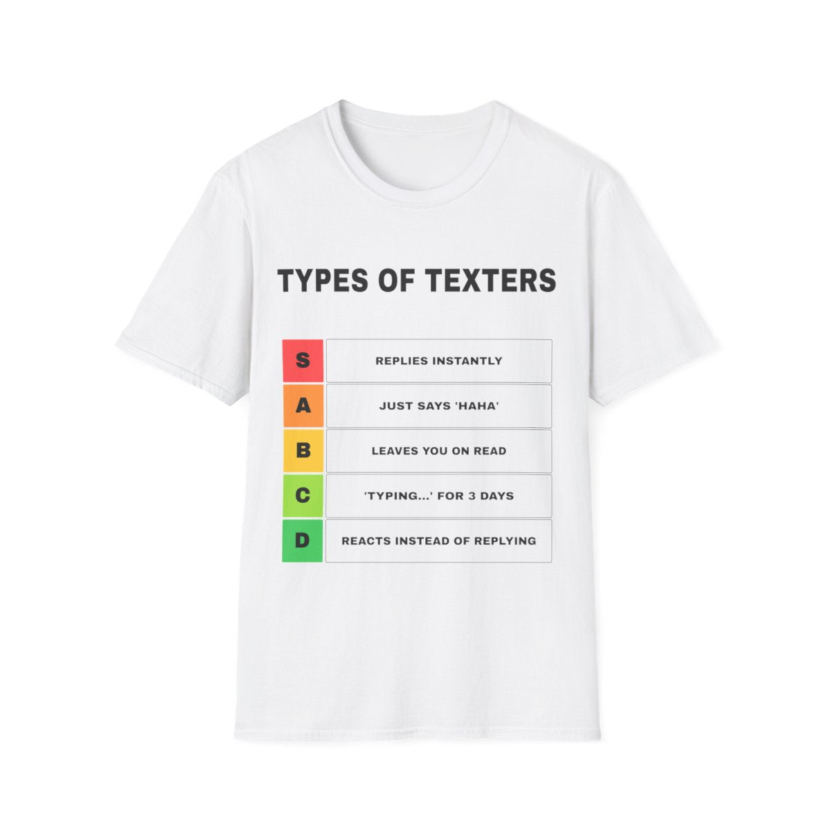 Types Of Texters | T-Shirt (white)