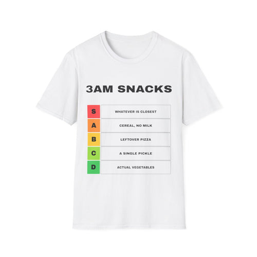 3AM Snacks, Ranked | T-Shirt (white)